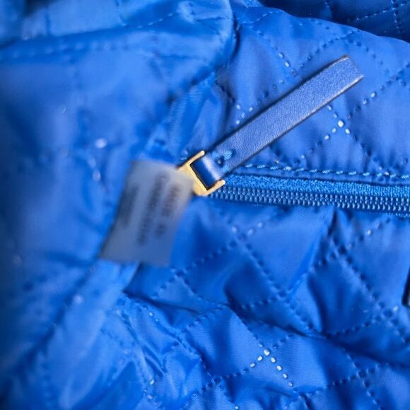 Tory Burch Perry Navy Blue Nylon small backpack royal blue leather trim . - Picture 11 of 16